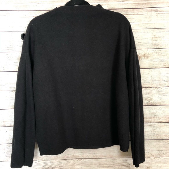 Zara Black Embellished Mock Neck Sweater - Picture 4 of 4
